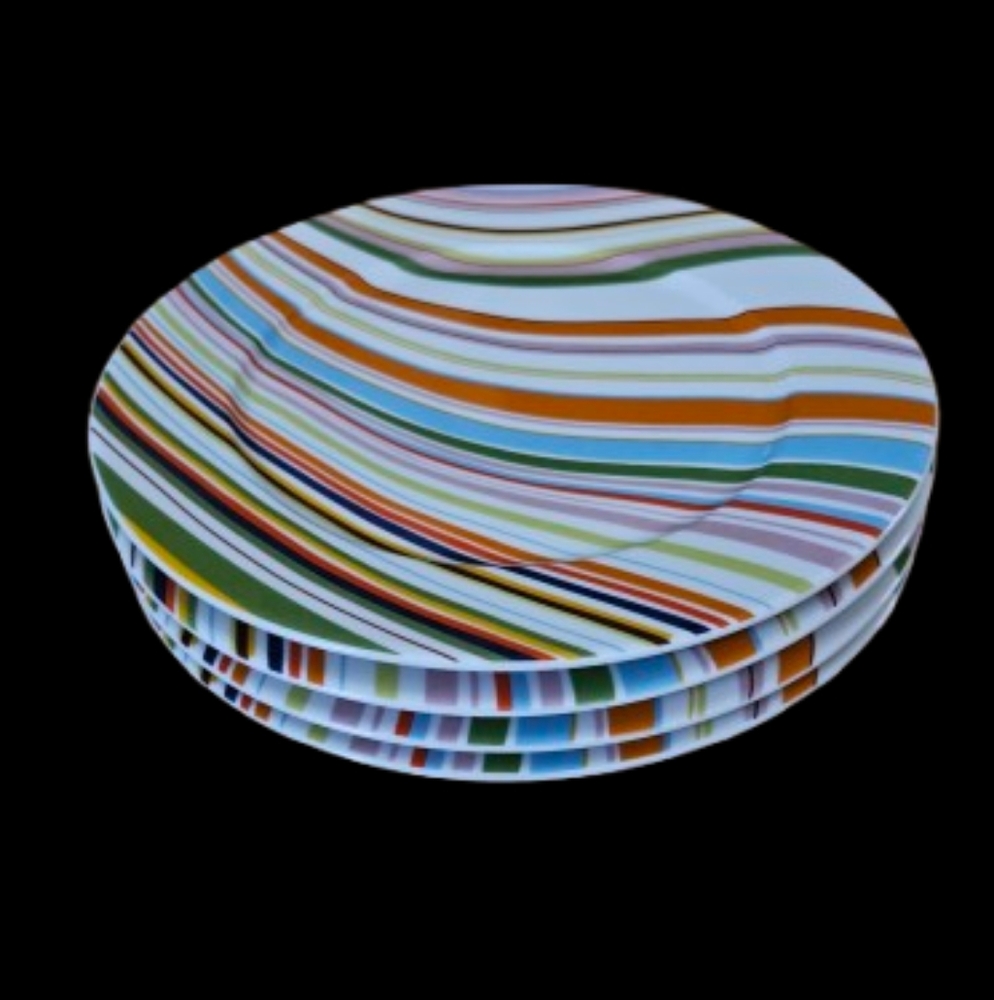 *Echo Design Marble Swirl Vintage Salad/Dessert Plate Set of 4